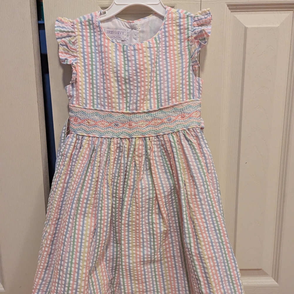 Iris & Ivy Pastel Striped Kids Dress
